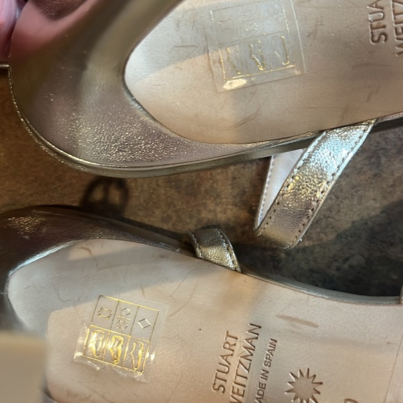 NWOT Stuart Weitzman metallic gold 4β heels size 9 - Picture 8 of 9